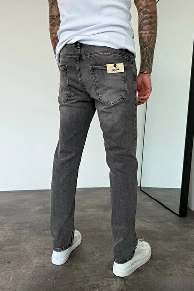 MADZEYMODA Men's Regular Fit Smoked Lycra Denim Jean Trousers Ke-777