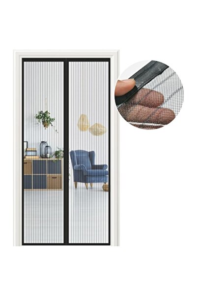 Meet Beauty Plasă magnetică anti-insecte pentru ușă 85 x 200 cm, neagră