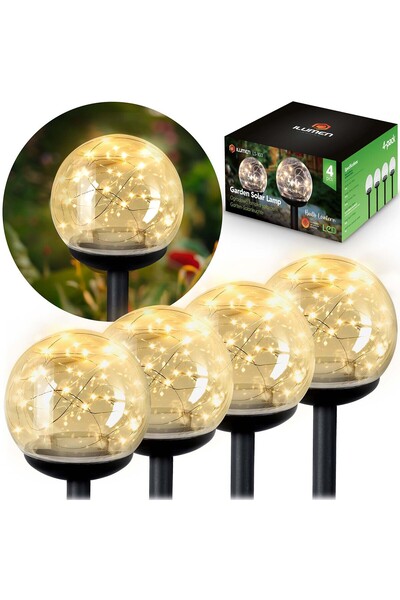 Other Lampă solară, sferă transparentă, 4 buc. Ilumen LS-103