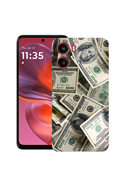 bestcase Carcasă ultra subțire TPU pentru Motorola Moto G06, model cu bani, 2...