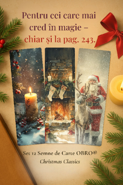 OBRO Set of 12 OBRO® Christmas Bookmarks – Christmas Classics, Vintage Illustrations, Premium Glossy Card