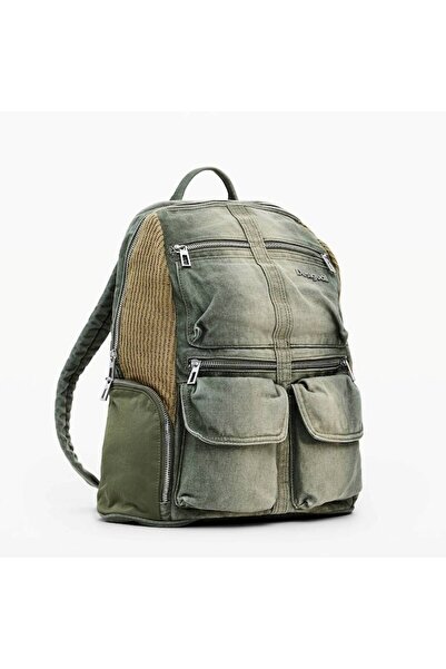 Desigual Women's backpack, Desigual, Bravo Hybrid Chester series, Olive green