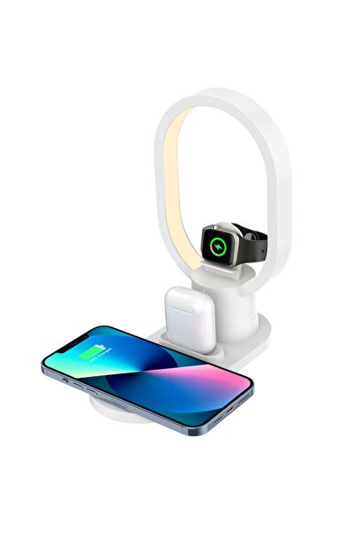 COOYA Magnetic 15W Fast Charging 2 in 1 Bedside Charger With LED Table Lamp For Bedroom