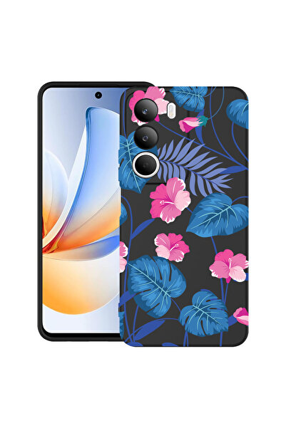 bestcase Carcasă ultrasubțire TPU pentru Realme C71, flori albastre tropicale...
