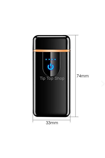 OEM Electric lighter, battery indicator with Touch activation, USB rechargeable, Black