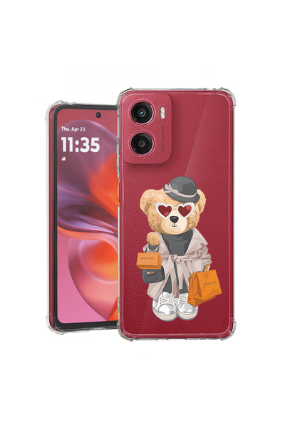 bestcase Αντικραδασμική θήκη για Motorola Moto G06, αρκουδάκι αγορών, 2078499...