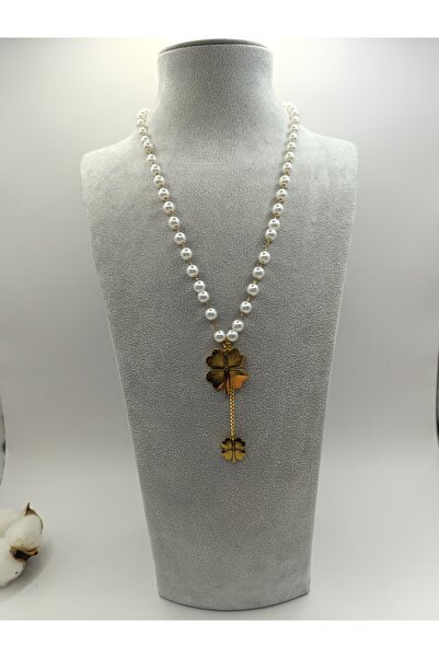 hilalaksesuarr İnci Detaylı Yonca Kolye