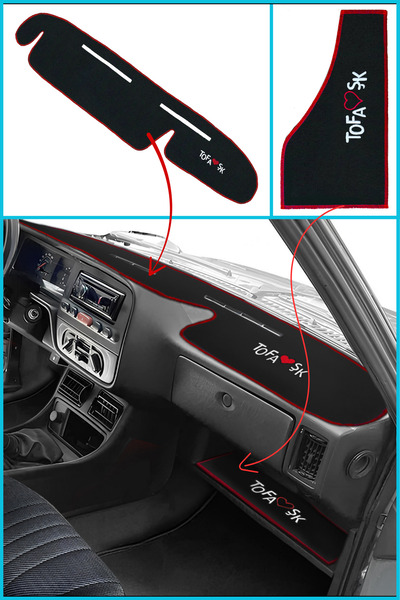 TUSBA MARKET سجادة حماية سوداء عالية من نوع توربيدو من توفاش شاهين دوغان وسجا...