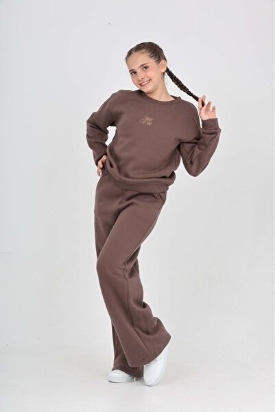 Toontoy Girl's Tonsureton Embroidered Tracksuit Set