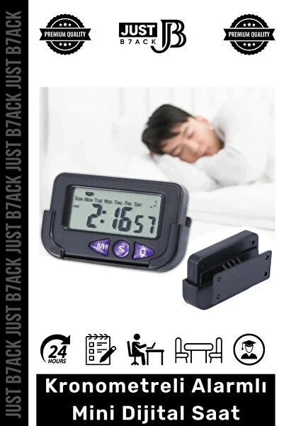 b7ack #KronometreliSaat Alarmlı Öğrenci Ders Pilli Sabitlenebilir Yapışkanlı ...
