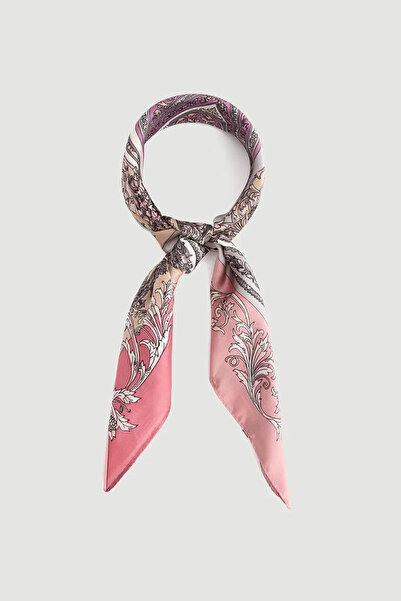 Gusto Geometric Patterned Scarf - Pink