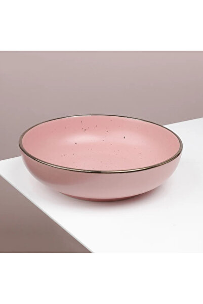 OEM Dinner service set, 16 pieces Ceramic, 2 plates + 2 bowls, Pink