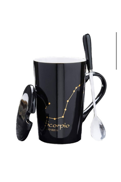 OEM Set cadou cana ceramica, culoare Negru, Scorpion