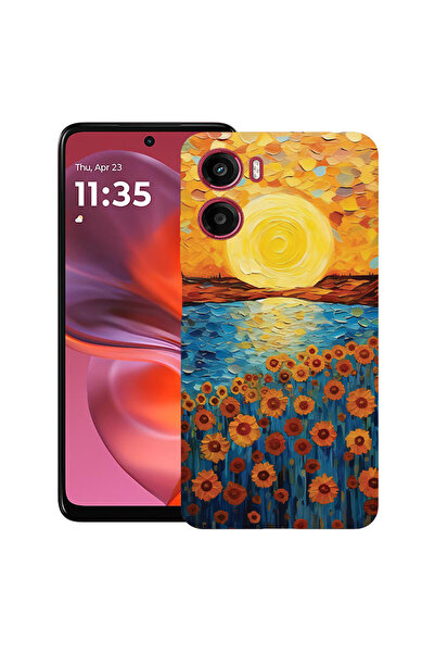 bestcase Carcasă ultra subțire TPU pentru Motorola Moto G06, pictură floarea-...