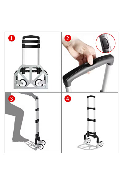 Fujika Yeni Nesil Profesyonel Katlanır El Arabası Koli Yük Eşya Paket Taşıma El Arabası