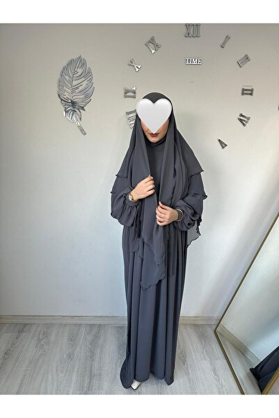 Yüsra Collection Σετ φόρεμα και μακρύ σουφλέ Liza 2 τεμαχίων