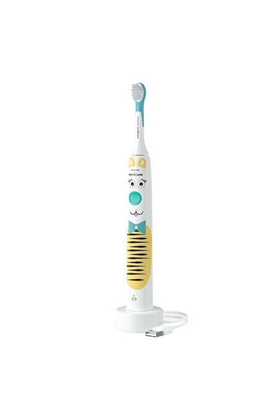 Philips Ηλεκτρική οδοντόβουρτσα Sonicare Kids HX3601/01 sonic, συνδεσιμότητα με εφαρμογή, 1 κεφαλή, Λευκό/Μπλε