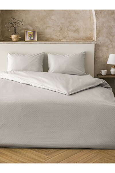 homewell 100% Natural Anatolian Cotton Hypoallergenic Poplin Fabric Single Duvet Cover Set 160X220 – Gray