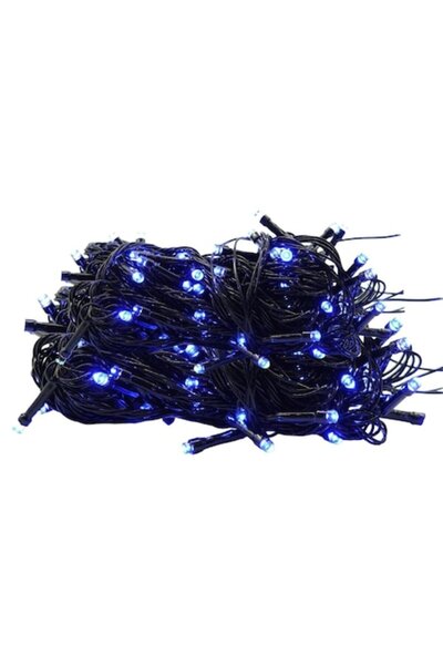 GOLD MARKET Instalatie de Craciun tip Ghirlanda liniara, 8 jocuri de lumini, 17 m, 200 Leduri, Albastru, Cablu N