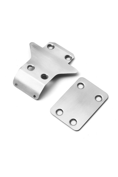 Choice SILVER Stainless Steel Front and Rear Chassis Armor Protector TO-235-2...