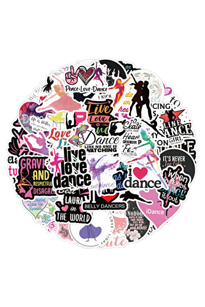 Choice 60 قطعة من ملصقات الرقص المقاومة للماء لأجهزة الكمبيوتر المحمول والدرا...