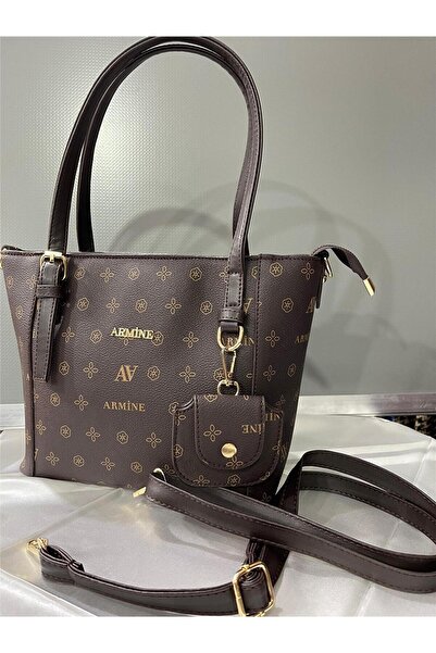 Armine Stylish Brown Printed Modern Shoulder Bag Coffee