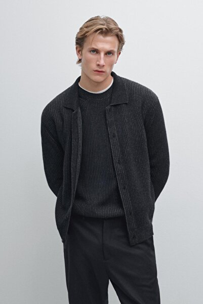 Massimo Dutti Yün karışımlı triko hırka