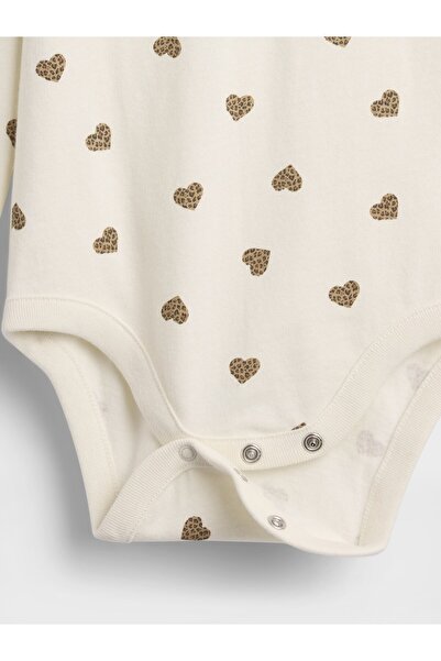 GAP Bebek Beyaz First Favorites Organik Pamuk Bodysuit