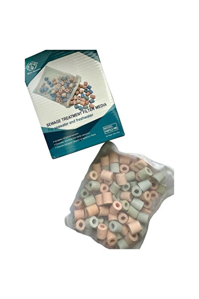 OEM Ceramic filter rings multicolored for aquarium, porous biological media, with bag, ~500 g, for inter