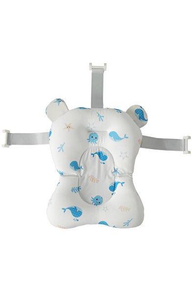 LITTLE ANGEL - وسادة حوض استحمام للأطفال غير قابلة للانزلاق على شكل حوت - أبيض