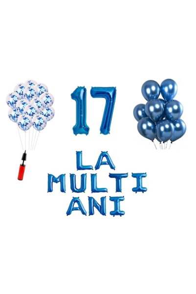 Domi Party & Gifts Set 33 baloane, DOMI PARTY & GIFTS®, La mulți ani de 17 an...