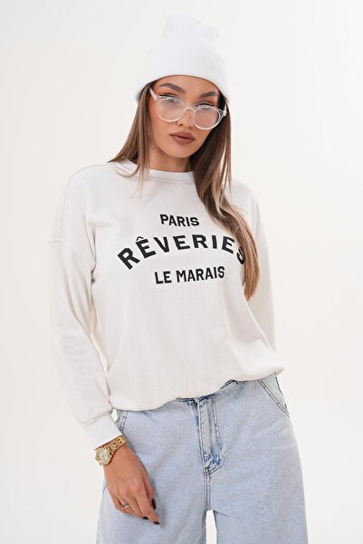 ŞİMAL Дамска блуза с три ленти и принт 255322 -