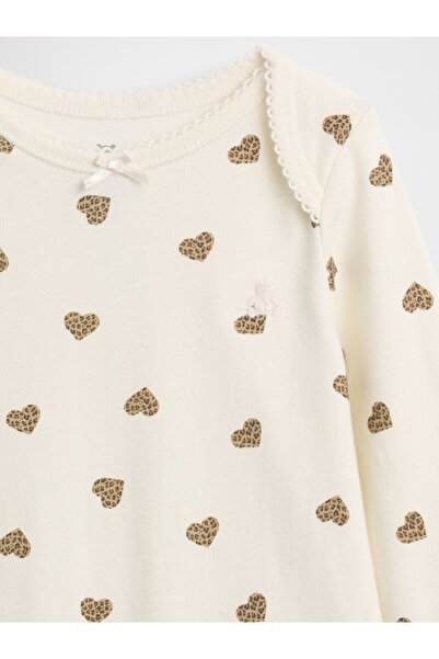 GAP Bebek Beyaz First Favorites Organik Pamuk Bodysuit