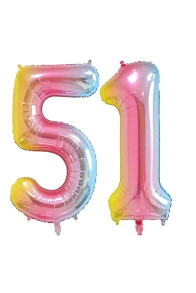 Domi Party & Gifts Set 2 baloane folie cifra, Domi Party & Gifts, Curcubeu, a...