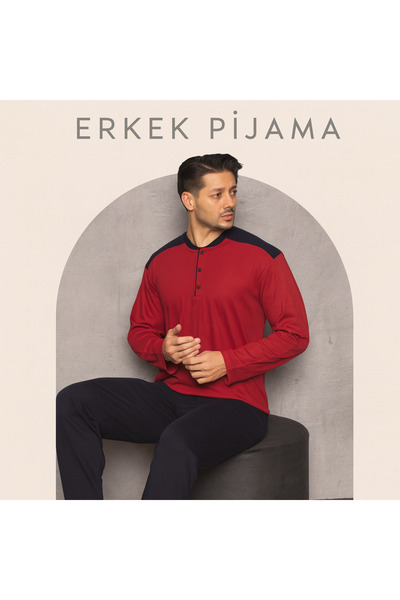 Sude Homewear Erkek Pijama – Uzun Kollu Rahat Ev Giyimi