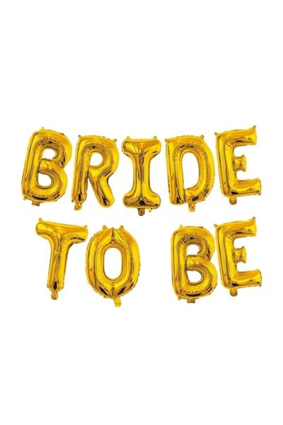 Danex Metallic Foil Balloon Set 'Bride to Be', 40 cm Letters, Gold