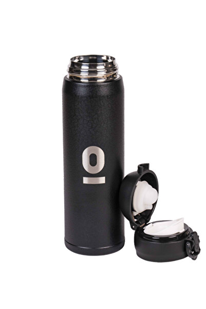 Espressolab Black Textured Stainless Steel Thermos 430 ml with Lid No:104