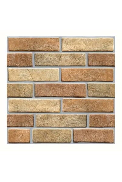 GOLD MARKET Set de 10 plăci de tapet 3D autoadezive, imitație de cărămidă, impermeabile, 30 cm x 30 cm, maro ruginiu