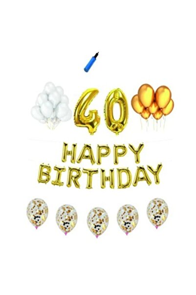 Domi Party & Gifts Set baloane La multi ani , 40 ani, auriu