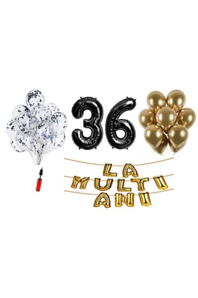 Domi Party & Gifts Set 33 baloane, Domi Party & Gifts, La mulți ani 36 de ani...