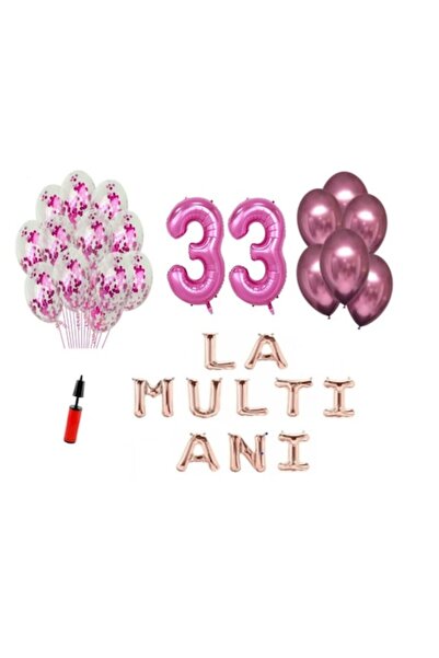 Domi Party & Gifts Set 33 baloane, Domi Party & Gifts, La mulți ani de 33 de ...
