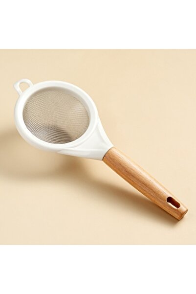DAMUR Strainer, Mini Sieve, Stainless Steel, Silicone & Wood, for Flour, Tea ...
