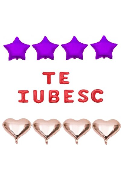 Domi Party & Gifts Set 16 baloane folie I LOVE YOU roșii, Domi Party & Gifts,...