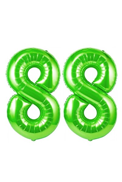 Domi Party & Gifts Set de 2 baloane folie cu numere, Domi Party & Gifts, verd...