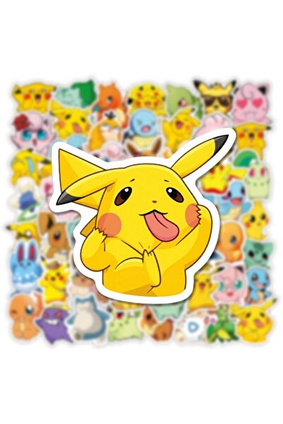 Miniso 50 قطعة من ملصقات بوكيمون أنيمي كاواي بيكاتشو جيجليبف ملصقات لوح التزل...