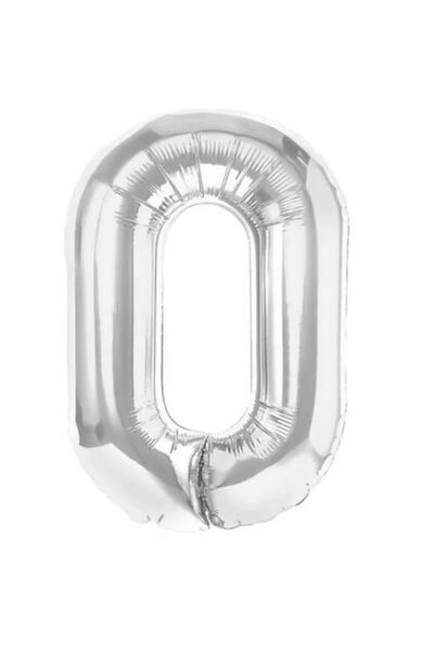 Danex Metallic foil balloon letter O, Danex, 40 cm, silver