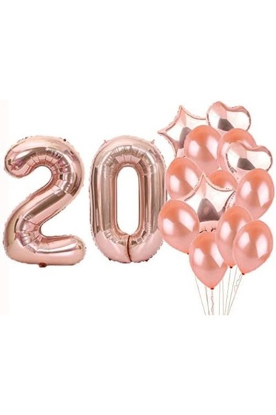 Domi Party & Gifts Set 16 Baloane, Aniversare 20 ani, latex + folii, Domi Par...