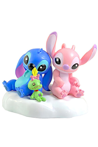 BANDAI A Anime Figures Stitch Toys Decoration Model Pvc Figure Stitch Model Boys Girls Cartoon Dolls Kid C.