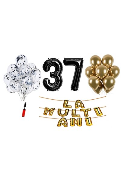 Domi Party & Gifts Set 33 baloane, Domi Party & Gifts, La mulți ani de 37 de ...