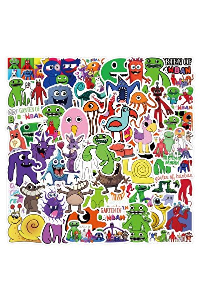 Miniso QT-190 60 قطعة من ملصقات جرافيتي الكرتونية لفصل حديقة بانبان، حقيبة سفر، كمبيوتر محمول، واجهة المستخدم الرسومية